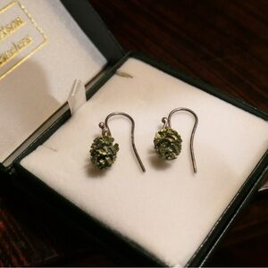 Michael Michaud Pine Cone Wire Drop Earrings